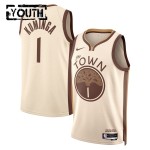 Maillot NBA Golden State Warriors Jonathan Kuminga Nike 2025-26 City Edition Blanc Swingman - Enfant